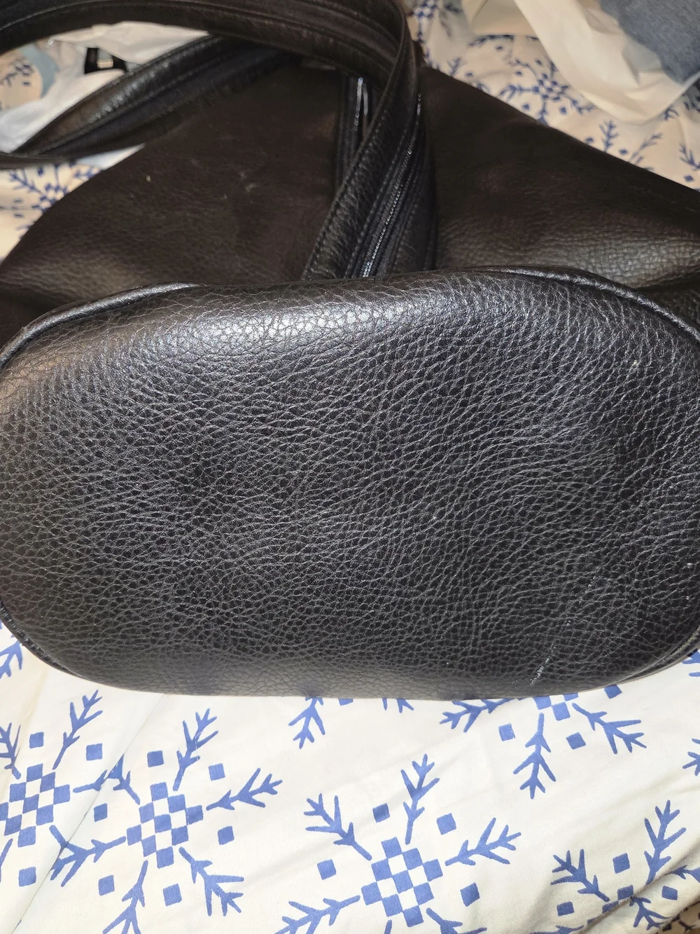 Unlisted Black Pebbled Leather-Faux Sling Belt Bag